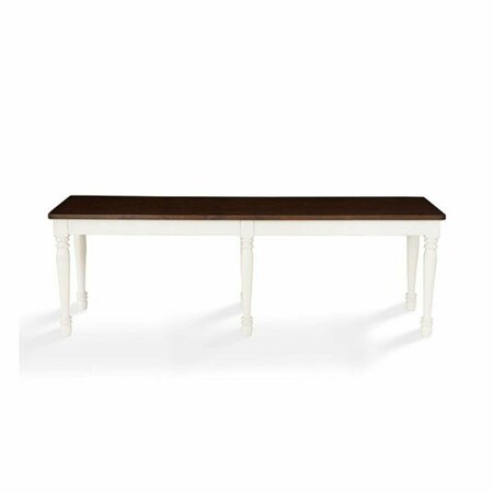 TEMPLETON Shelby Dining Bench In White TE375367